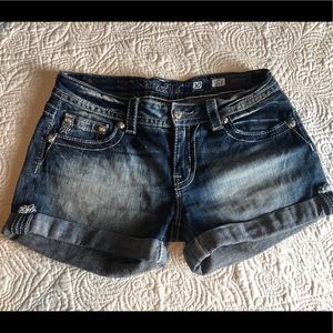 Sz 30 Cross Embelished Miss Me shorts